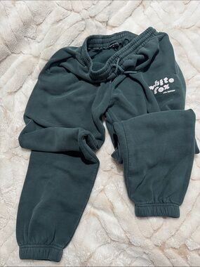 White Fox Boutique Dark Teal Fleece Joggers